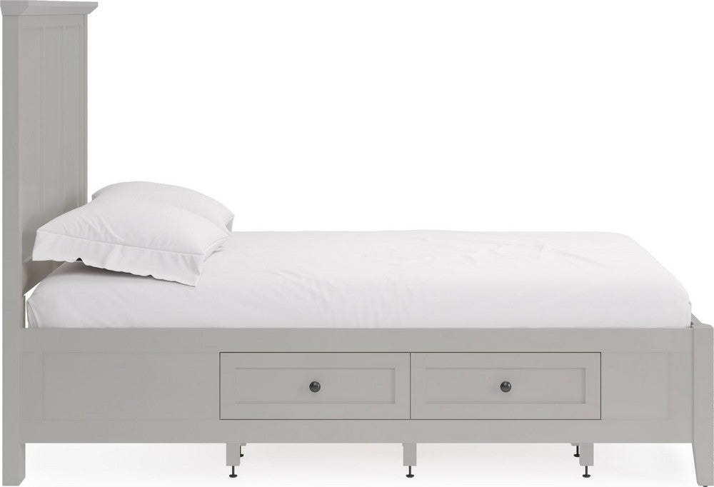 Modus Furniture - Grace Four Drawer Queen-size Platform Storage Bed in Elephant Grey - PNKGD5 view 3