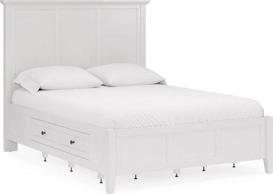 Modus Furniture - Grace Four Drawer Queen-size Platform Storage Bed in Snowfall White - PNRAD5 view 1