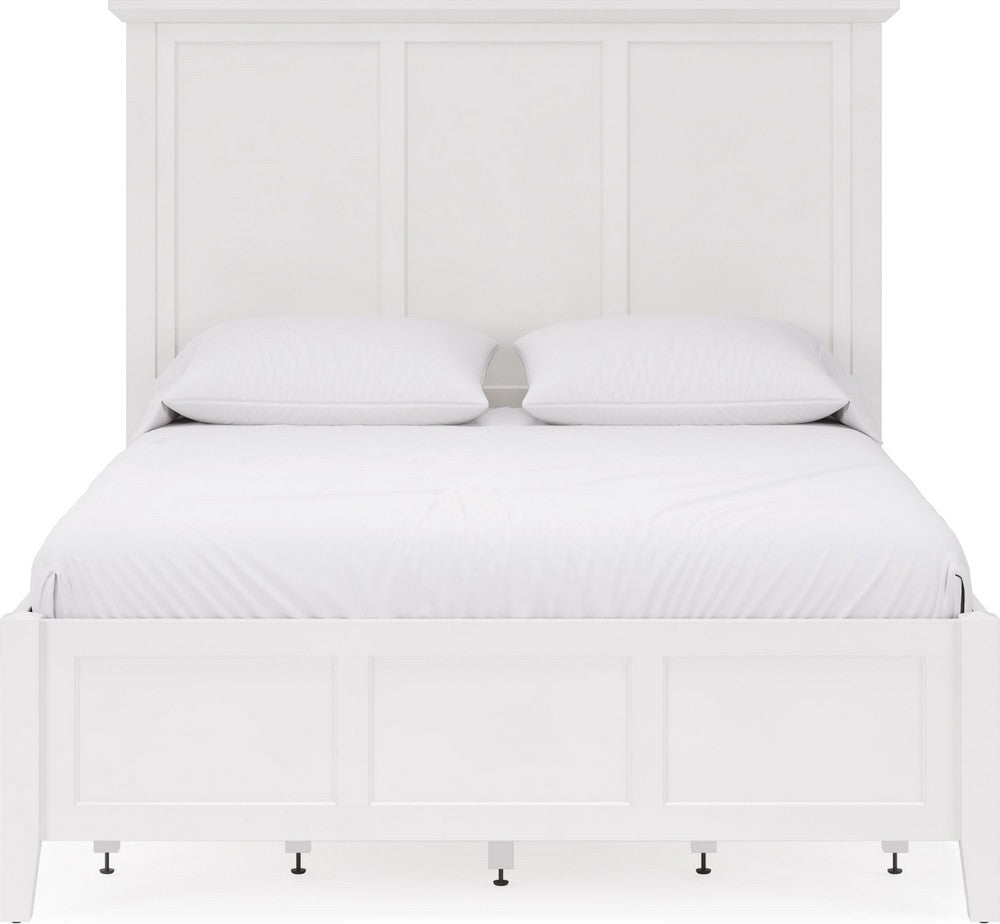 Modus Furniture - Grace Four Drawer Queen-size Platform Storage Bed in Snowfall White - PNRAD5 view 2
