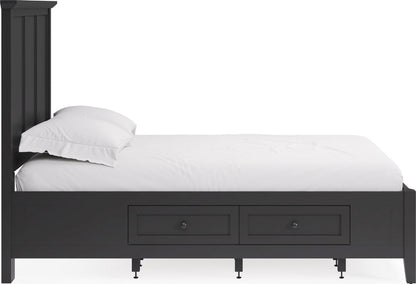 Modus Furniture - Grace Full-size Four Drawer Platform Storage Bed in Raven Black - PNRBD4 view 3