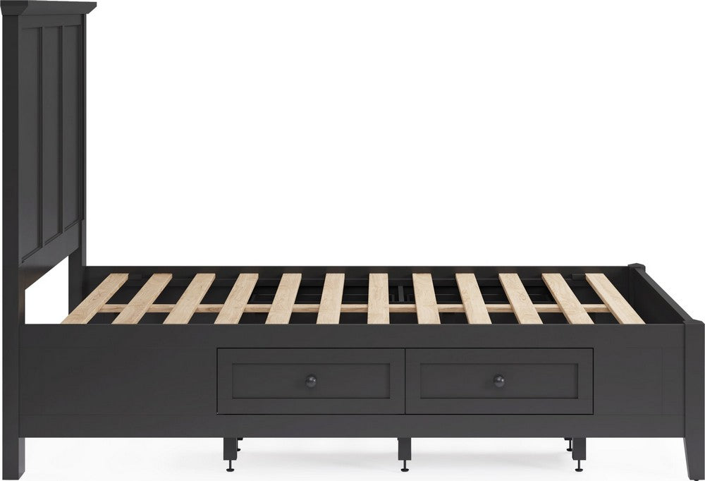 Modus Furniture - Grace Full-size Four Drawer Platform Storage Bed in Raven Black - PNRBD4 view 6