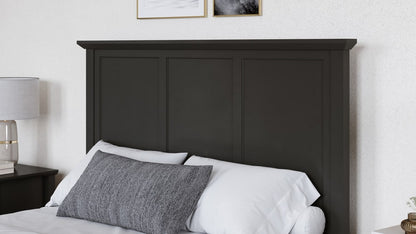 Modus Furniture - Grace Full-size Three Panel Bed in Raven Black - PNRBL4 view 9