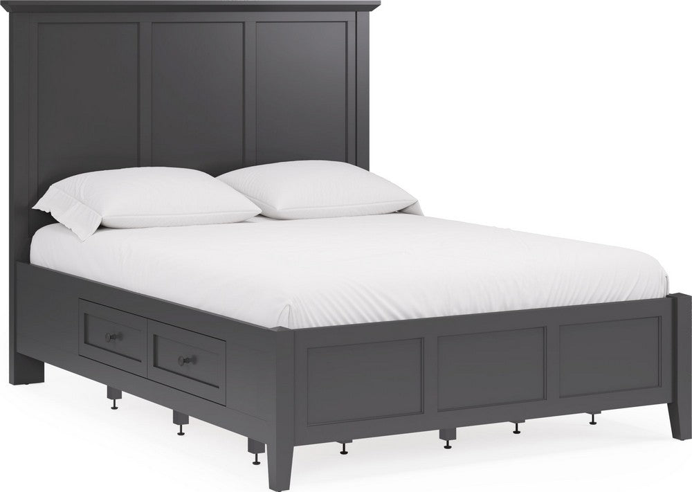 Modus Furniture - Grace King-size Four Drawer Platform Storage Bed in Raven Black - PNRBD7 view 1