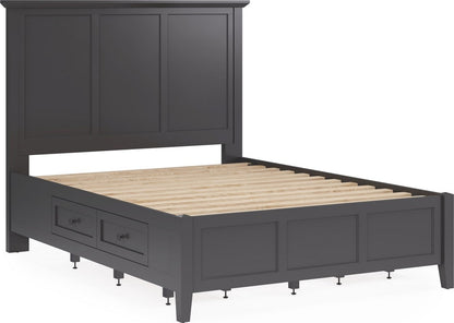 Modus Furniture - Grace King-size Four Drawer Platform Storage Bed in Raven Black - PNRBD7 view 4