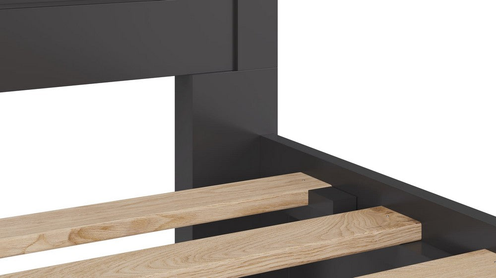 Modus Furniture - Grace King-size Four Drawer Platform Storage Bed in Raven Black - PNRBD7 view 7