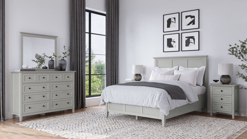 Modus Furniture - Grace King-size Three Panel Bed in Elephant Grey - PNKGL7 view 9