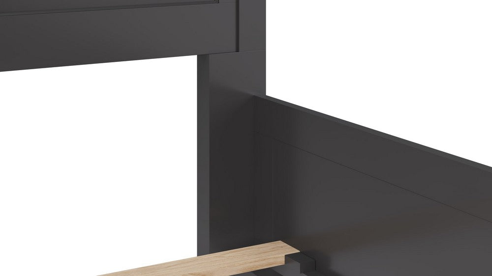 Modus Furniture - Grace King-size Three Panel Bed in Raven Black - PNRBL7 view 8