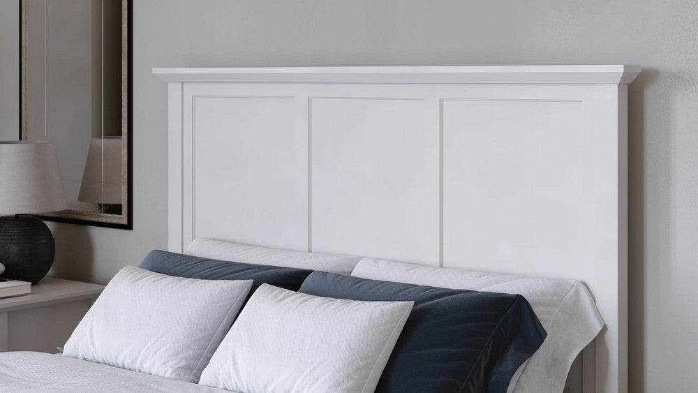 Modus Furniture - Grace King-size Three Panel Bed in Snowfall White - PNRAL7 view 10