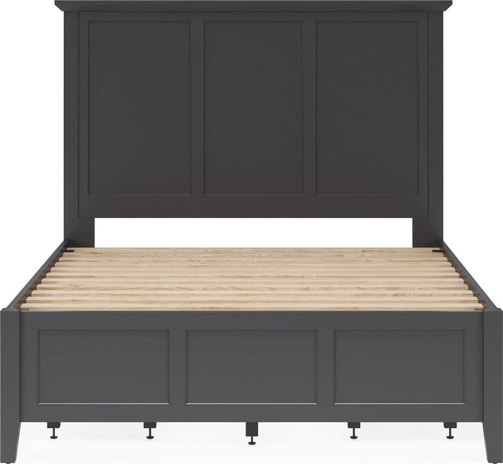 Modus Furniture - Grace Queen-size Four Drawer Platform Storage Bed in Raven Black - PNRBD5 view 5