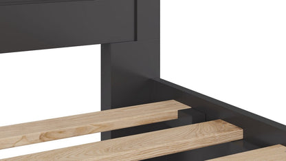 Modus Furniture - Grace Queen-size Four Drawer Platform Storage Bed in Raven Black - PNRBD5 view 7
