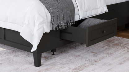 Modus Furniture - Grace Queen-size Four Drawer Platform Storage Bed in Raven Black - PNRBD5 view 9