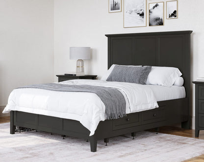 Modus Furniture - Grace Queen-size Four Drawer Platform Storage Bed in Raven Black - PNRBD5 view 10