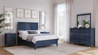 Modus Furniture - Grace Queen-size Three Panel Bed in Blueberry - PNKXL5 view 9