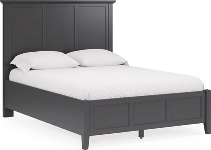 Modus Furniture - Grace Queen-size Three Panel Bed in Raven Black - PNRBL5 view 1