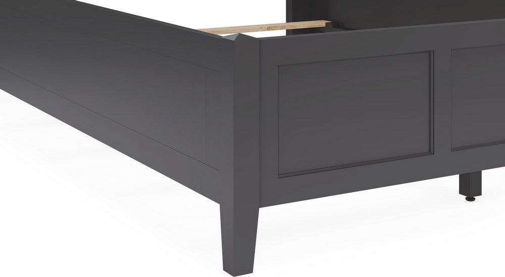 Modus Furniture - Grace Queen-size Three Panel Bed in Raven Black - PNRBL5 view 7