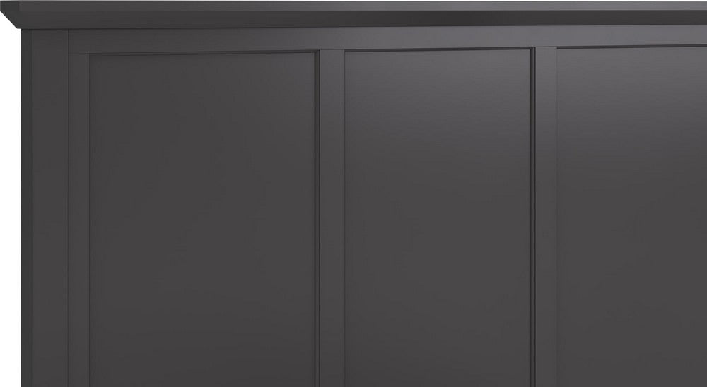 Modus Furniture - Grace Queen-size Three Panel Bed in Raven Black - PNRBL5 view 9
