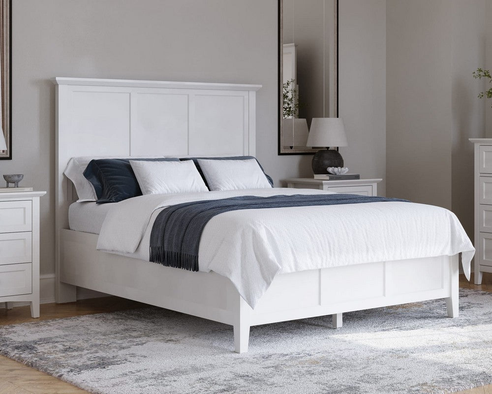 Modus Furniture - Grace Queen-size Three Panel Bed in Snowfall White - PNRAL5 view 11