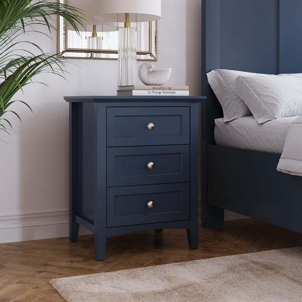 Modus Furniture - Grace Three Drawer Nightstand in Blueberry - PNKX81 view 5