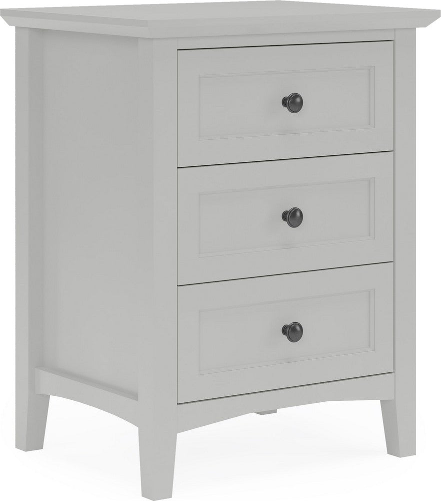 Modus Furniture - Grace Three Drawer Nightstand in Elephant Grey - PNKG81 view 1