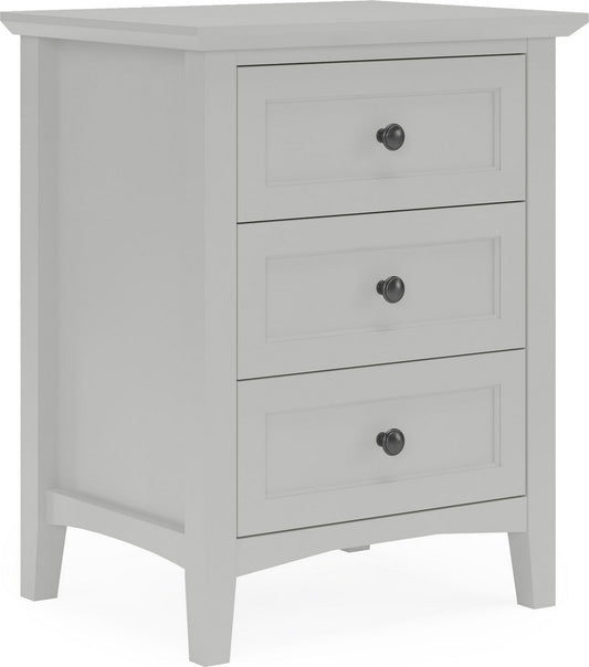 Modus Furniture - Grace Three Drawer Nightstand in Elephant Grey - PNKG81 view 1