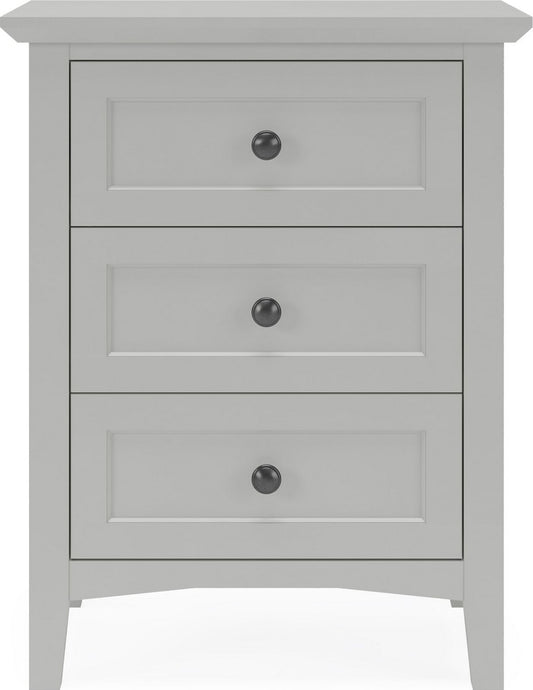 Modus Furniture - Grace Three Drawer Nightstand in Elephant Grey - PNKG81 view 2
