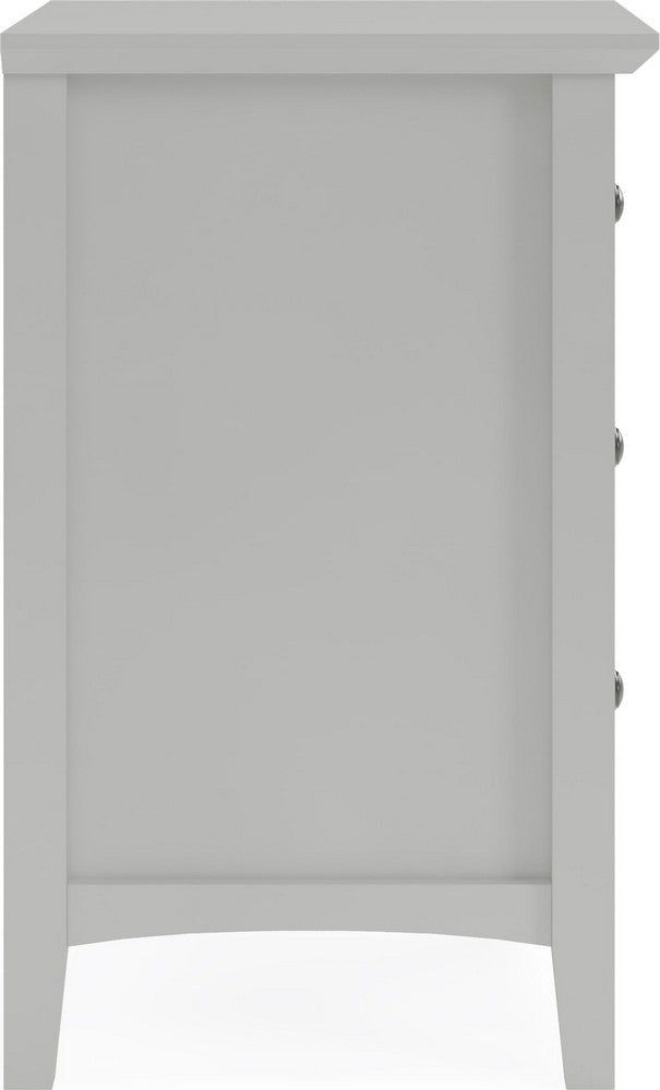 Modus Furniture - Grace Three Drawer Nightstand in Elephant Grey - PNKG81 view 3