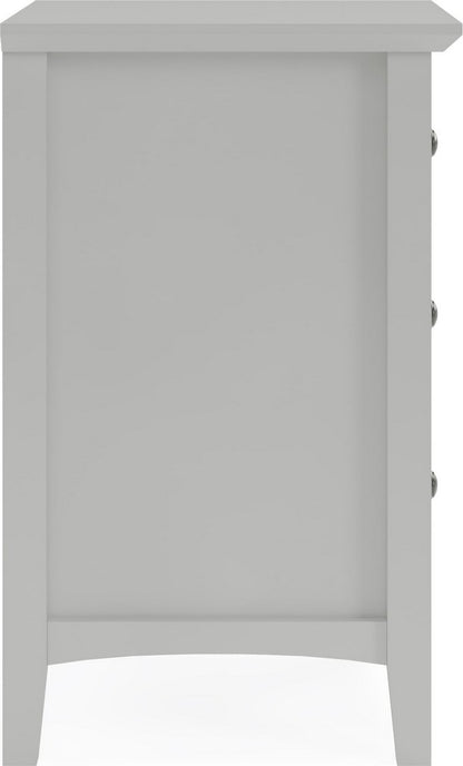 Modus Furniture - Grace Three Drawer Nightstand in Elephant Grey - PNKG81 view 3