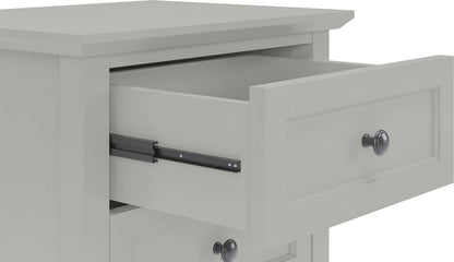 Modus Furniture - Grace Three Drawer Nightstand in Elephant Grey - PNKG81 view 4