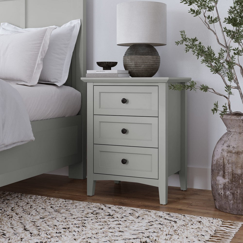 Modus Furniture - Grace Three Drawer Nightstand in Elephant Grey - PNKG81 view 5