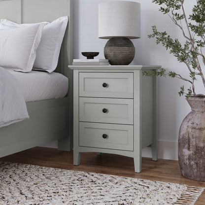 Modus Furniture - Grace Three Drawer Nightstand in Elephant Grey - PNKG81 view 5