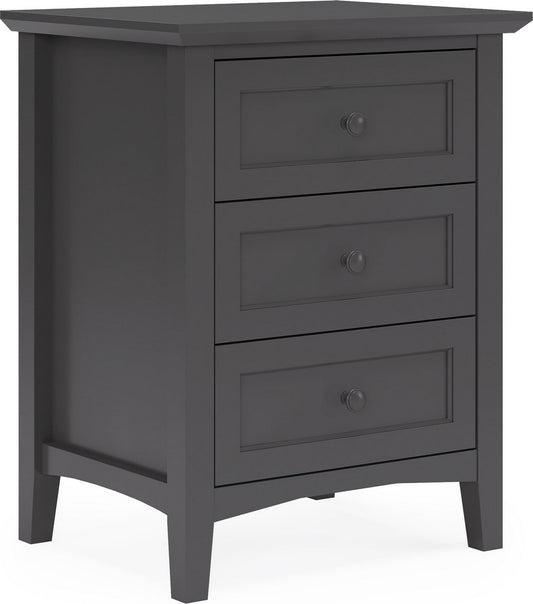 Modus Furniture - Grace Three Drawer Nightstand in Raven Black - PNRB81 view 1