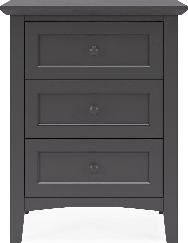 Modus Furniture - Grace Three Drawer Nightstand in Raven Black - PNRB81 view 2