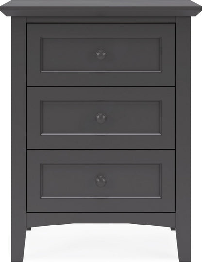 Modus Furniture - Grace Three Drawer Nightstand in Raven Black - PNRB81 view 2