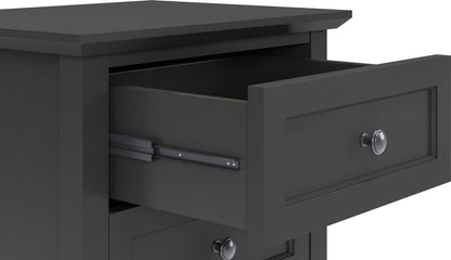 Modus Furniture - Grace Three Drawer Nightstand in Raven Black - PNRB81 view 4