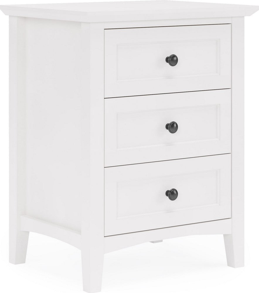 Modus Furniture - Grace Three Drawer Nightstand in Snowfall White - PNRA81 view 1