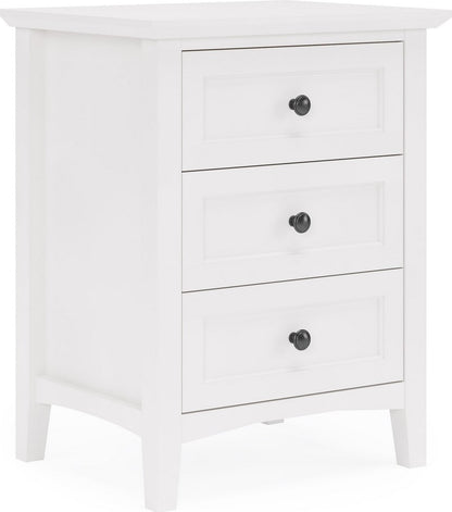 Modus Furniture - Grace Three Drawer Nightstand in Snowfall White - PNRA81 view 1