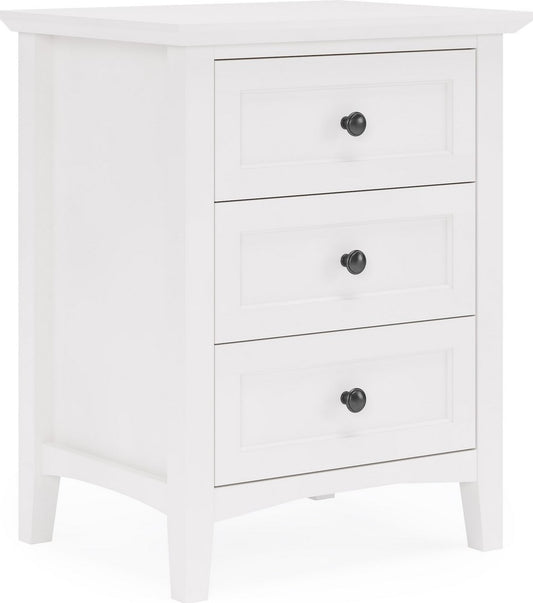 Modus Furniture - Grace Three Drawer Nightstand in Snowfall White - PNRA81 view 1