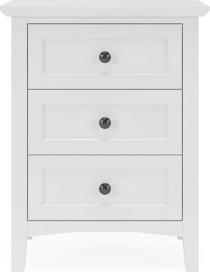 Modus Furniture - Grace Three Drawer Nightstand in Snowfall White - PNRA81 view 2