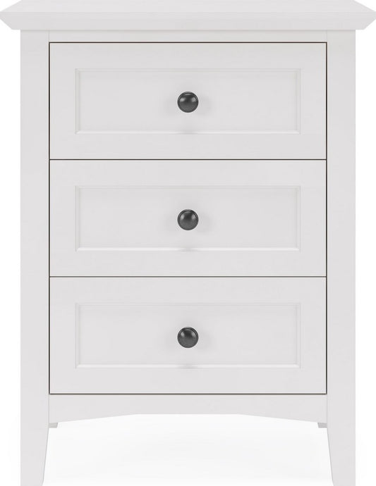 Modus Furniture - Grace Three Drawer Nightstand in Snowfall White - PNRA81 view 2