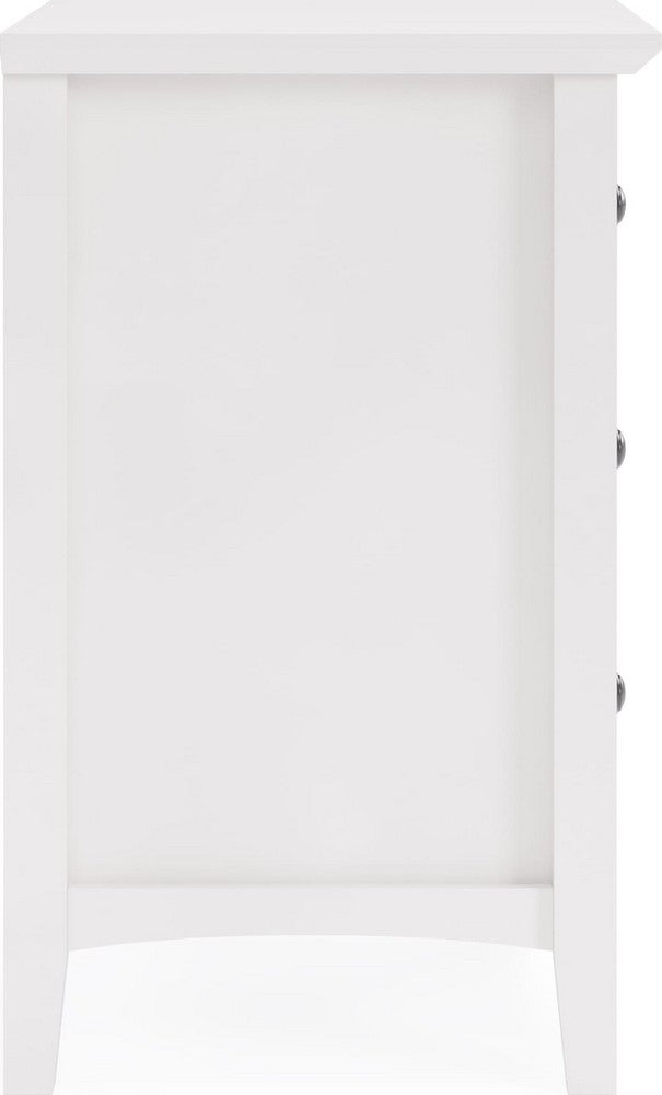 Modus Furniture - Grace Three Drawer Nightstand in Snowfall White - PNRA81 view 3