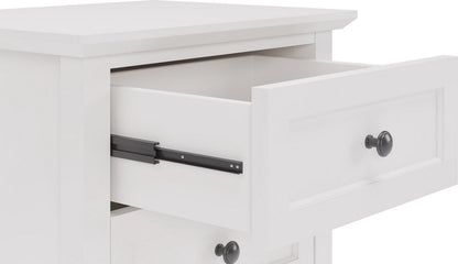 Modus Furniture - Grace Three Drawer Nightstand in Snowfall White - PNRA81 view 4