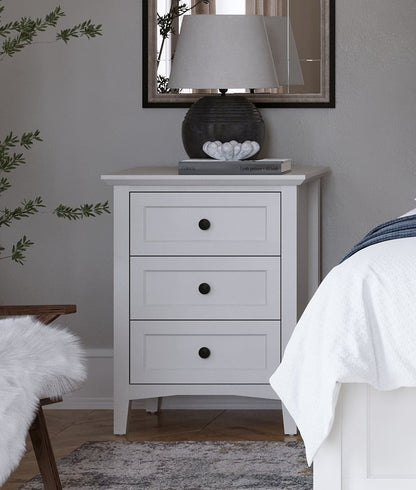 Modus Furniture - Grace Three Drawer Nightstand in Snowfall White - PNRA81 view 5