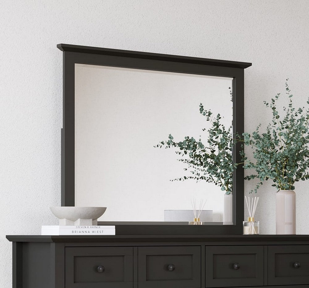 Modus Furniture - Grace Wall or Dresser Mirror in Raven Black - PNRB83 view 6