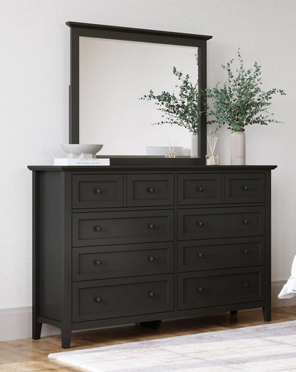Modus Furniture - Grace Wall or Dresser Mirror in Raven Black - PNRB83 view 7