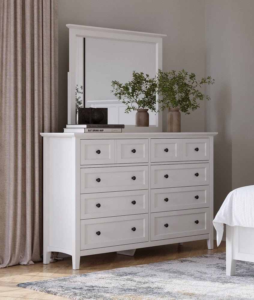Modus Furniture - Grace Wall or Dresser Mirror in Snowfall White - PNRA83 view 6