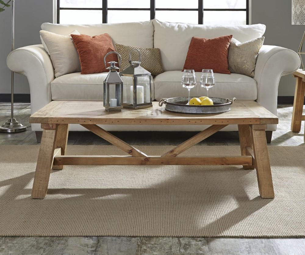 Modus Furniture - Harby Reclaimed Wood Rectangular Coffee Table in Rustic Tawny - 8W6821 veiw 1