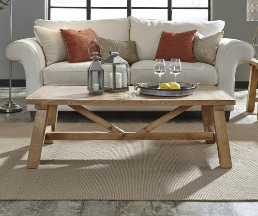 Modus Furniture - Harby Reclaimed Wood Rectangular Coffee Table in Rustic Tawny - 8W6821 veiw 1