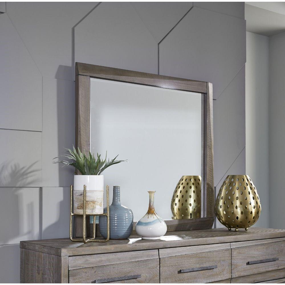 Modus Furniture - Hearst Solid Wood Dresser Mirror in Sahara Tan - 6VF383 veiw 2