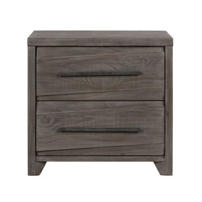 Modus Furniture - Hearst Solid Wood Two-Drawer Nightstand in Sahara Tan - 6VF381 veiw 2