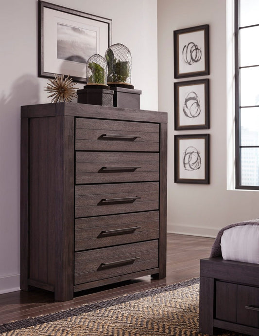 Modus Furniture - Heath Five Drawer Chest in Basalt Grey (2024) - 3H5784A view 2